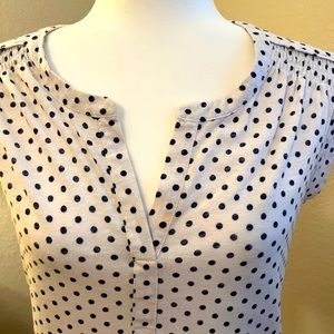 Blue and white v neck too